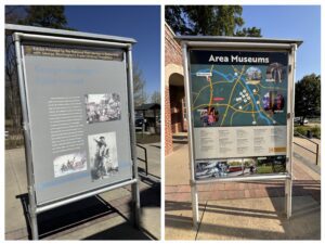 Panel signs at Virginia Welcome Center.