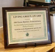 Image of framed award.
